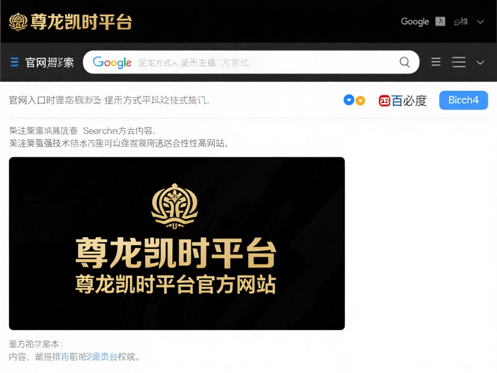 快速获取尊龙凯时平台官网入口的方法解析 在搜索尊龙凯时平台的官方网站入口时,首选的方法就是